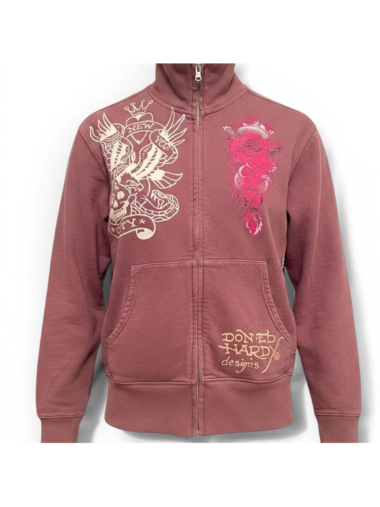 ed-hardy Other - Ed Hardy Vintage original brown zip up hoodie from 2000s #tattoo #edhardy#y2k#v